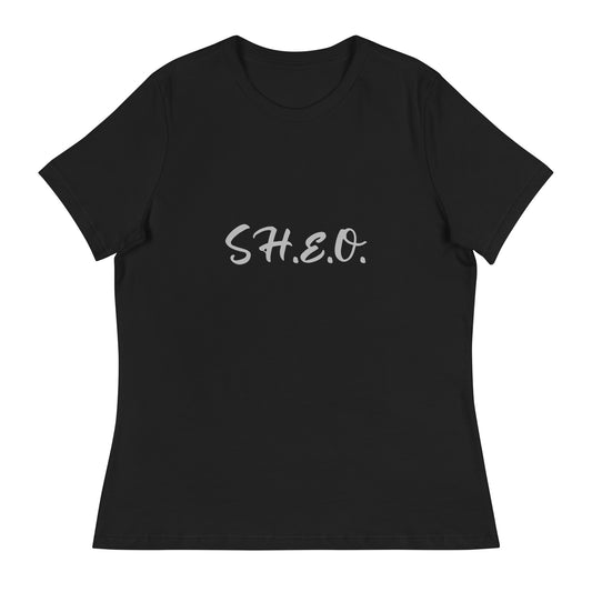 empQwer Black SH.E.O. Women's Relaxed T-Shirt